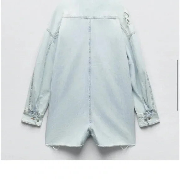 Zara TRF Denim Romper - Picture 3 of 6